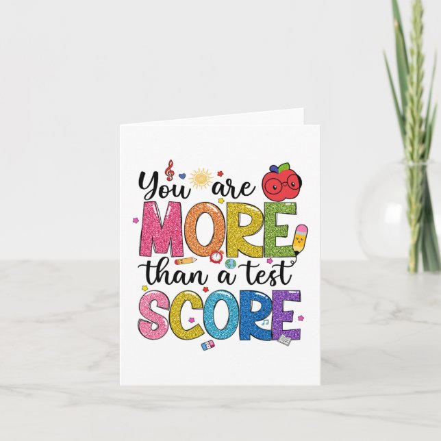 sind mehr als ein Test-Score-Teststaar-Test Karte (Vorderseite)
