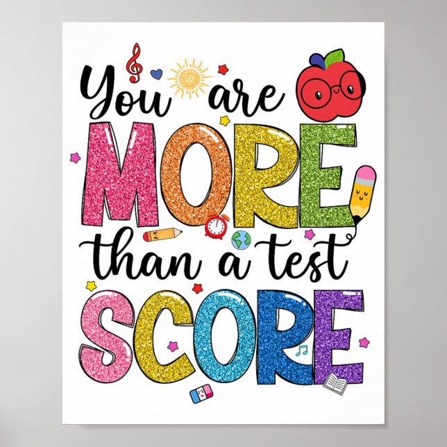 sind mehr als ein Test-Score-Teststaar-Test Poster (Vorne)