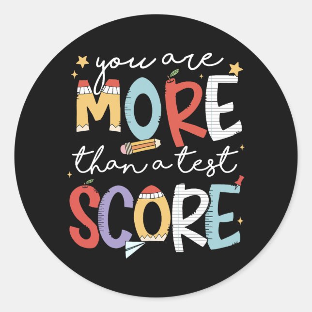 sind mehr als ein Test-Score-Teststaar-Test Runder Aufkleber (Vorderseite)