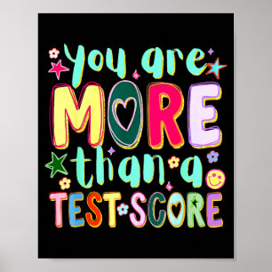 Sind mehr als ein Testwert lustiger Testtag Poster