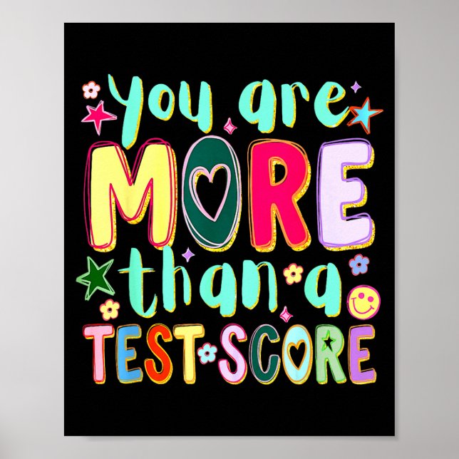 Sind mehr als ein Testwert lustiger Testtag Poster (Vorne)