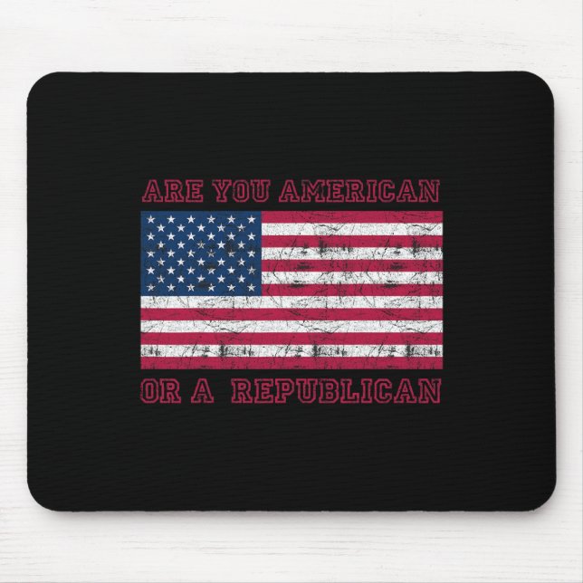 Sind Sie Amerikaner oder Republikaner? Mousepad (Vorne)