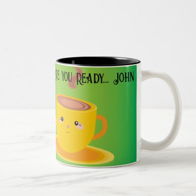 Sind Sie bereit für Tee/Kaffee Mugs Cups Zweifarbige Tasse (Rechts)
