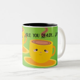 Sind Sie bereit Text Name Tee/Kaffee-Tassen Zweifarbige Tasse