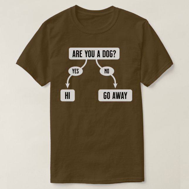 Sind Sie ein Hundewitz Niedliche Flussdiagramm? T-Shirt (Design vorne)