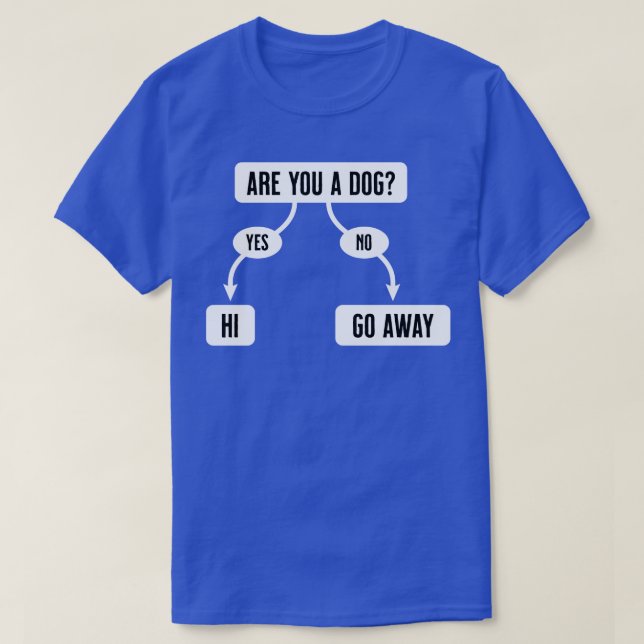Sind Sie ein Hundewitz Niedliche Flussdiagramm? T-Shirt (Design vorne)