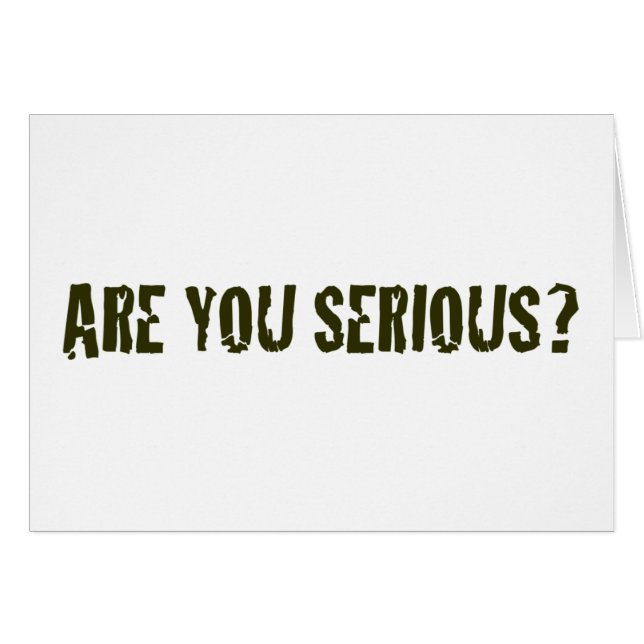 Sind Sie ernst (Vorderseite (Horizontal))