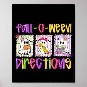 Sind Sie Fall-o-ween Anweisungen Lustiger Lehrer H Poster