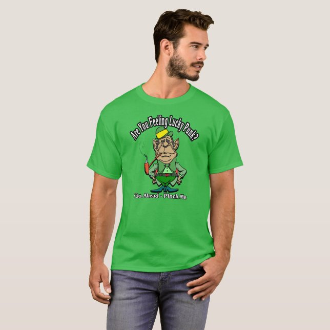 Sind Sie Gefühl Lucky Punk Saint Patrick's Day T-Shirt (Vorne ganz)
