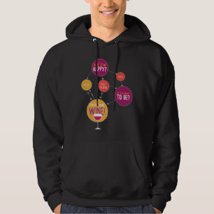 Sind Sie glücklich, ein Diagramm über den Weinflus Hoodie