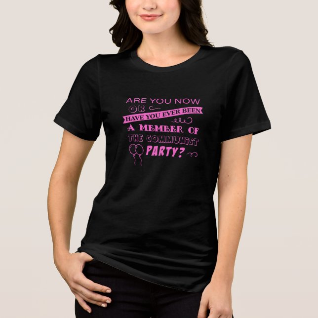 Sind Sie jetzt oder waren Sie jemals... Tri-Blend Shirt (Vorderseite)
