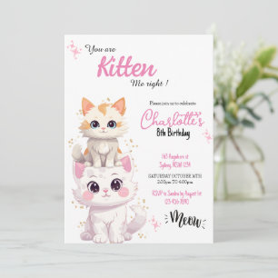 Sind Sie Kitte me cat Birthday Einladung? Einladung