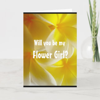 Sind Sie mein Blumen-Mädchen? Gelb Einladung
