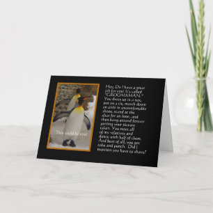 Sind Sie mein Trauzeuge? Penguin-Spaß-Karte Einladung