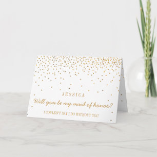 Sind Sie mein Trauzeugin-Vintager GoldConfetti Einladung