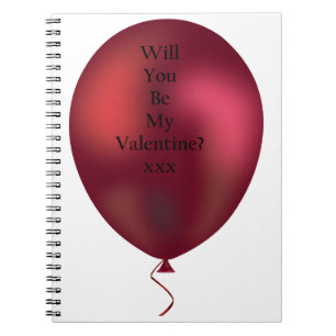 sind Sie mein Valentinsgrußballon Notizblock