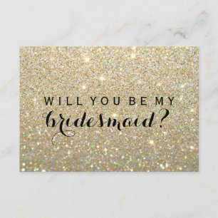 Sind Sie meine Brautjungfer - das tolle Gold Einladung
