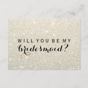 Sind Sie meine Brautjungfer - das weiße tolle Gold Einladung