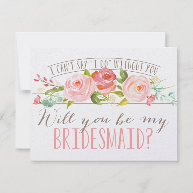 Sind Sie meine Brautjungfer der Brautjungfern-| Einladung (Vorderseite)
