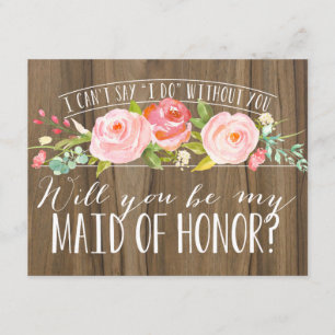 Sind Sie meine Brautjungfer der Trauzeugin-  Einladung