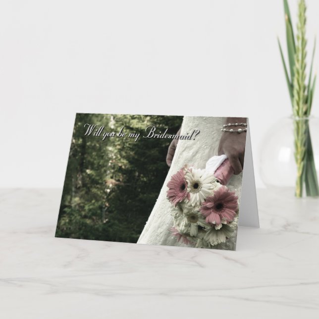 Sind Sie meine Brautjungfer Einladung (Vorderseite)