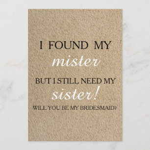 Sind Sie meine Brautjungfer? Einladung