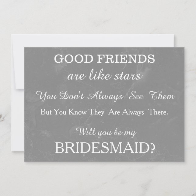 Sind Sie meine Brautjungfer? Einladung (Vorderseite)