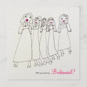 Sind Sie meine Brautjungfer? Einladung