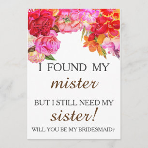 Sind Sie meine Brautjungfer? Einladung