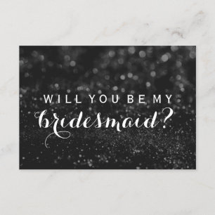 Sind Sie meine Brautjungfer - schwarzes tolles Einladung