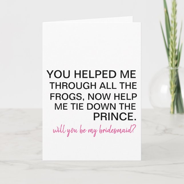 sind Sie meine Brautjungfernantrag-Kartenhochzeit Einladung (Vorderseite)