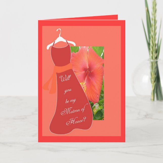 Sind Sie meine Matrone der Ehre? Einladung (Vorderseite)