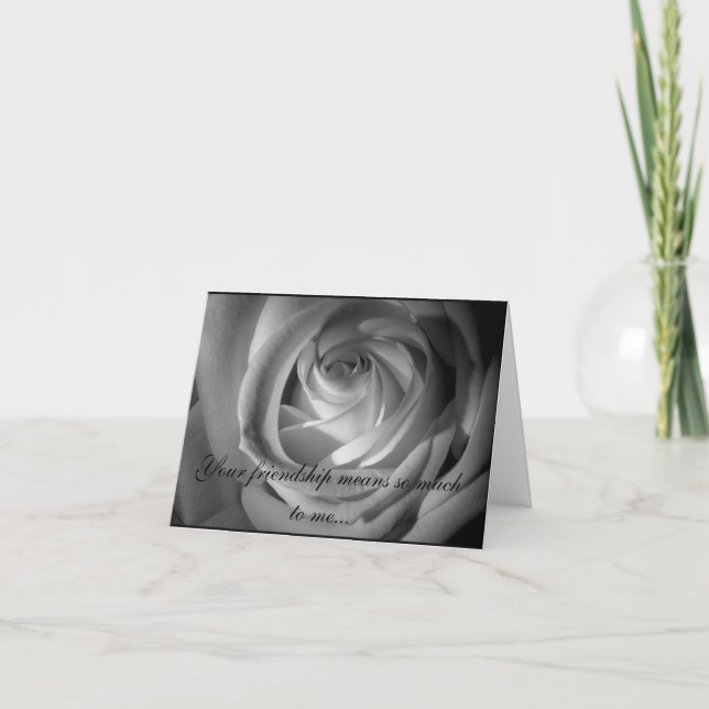 Sind Sie meine Trauzeugin BW-Rose Einladung (Vorderseite)