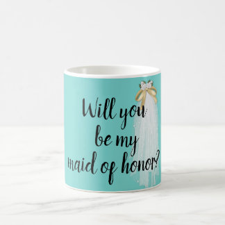 Sind Sie meine Trauzeugin? fertigen Sie Farbe Kaffeetasse
