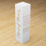 Sind Sie meine Trauzeuginmatronen-Geschenkboxen Wein-Geschenkverpackung<br><div class="desc">Sind Sie meine Trauzeugin/Matrone der Ehre? - lustige,  trendy Brautpartygold-,  weiße und rosaGeschenkboxen für Wein laden ein.</div>
