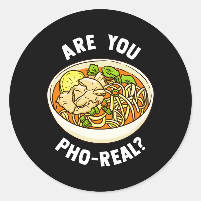 Sind Sie Pho Real Vietnamese Nudelsuppe? Runder Aufkleber (Vorderseite)