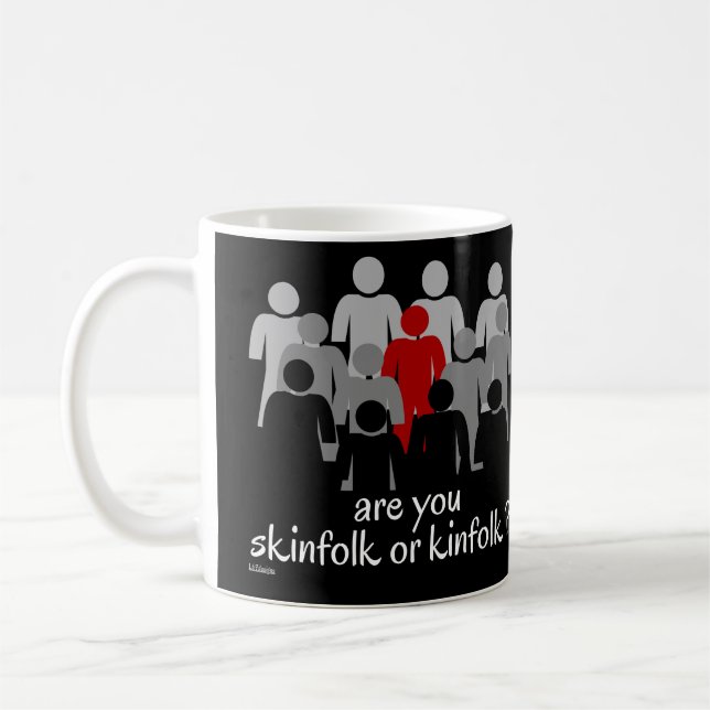 SIND SIE SKINFOLGE ODER KINFOLGE ? Stoppen Sie jet Kaffeetasse (Links)