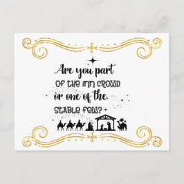 Sind Sie Teil der Inn Crowd? Christliche Weihnacht Postkarte