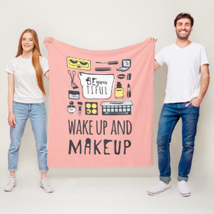 Sind Sie Tiful, den   und Make-up aufwachen Fleecedecke