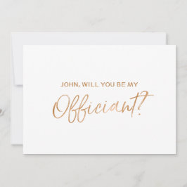 "Sind Sie unsere officiant" beschriftete | Einladung