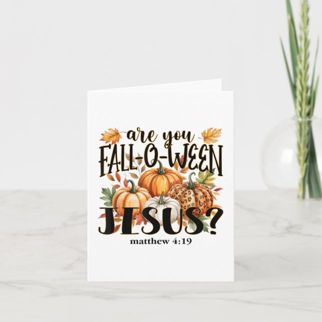 Sind Sie zwischen Jesus_ Herbstkürzen _1? Karte (Vorderseite)
