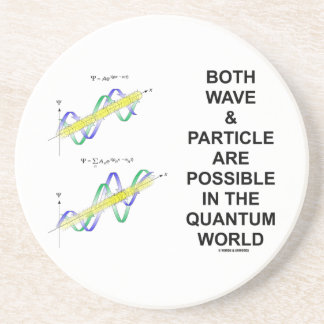 sind Welle u. Partikel im Quantum möglich Sandstein Untersetzer