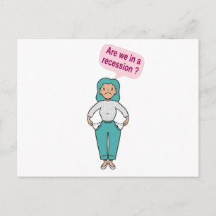 Sind wir in einer Rezession? Postkarte