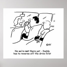 Sind wir noch da? Funny Child Cartoon Poster