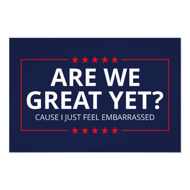 Sind wir schon großartig? Ich fühle mich gerade um Fotodruck (Vorne)