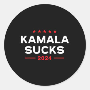 Sind zum Kotzen 2024 Anti Kamala Harris Runder Aufkleber