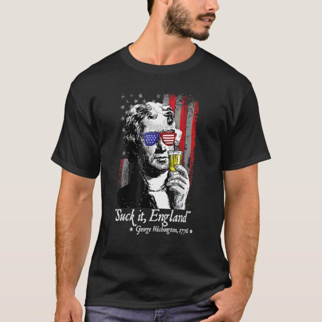 Sind zum Kotzen England 4. Juli George Washington  T-Shirt
