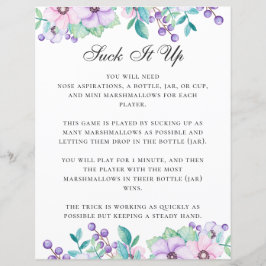 Sind zum Kotzen es auf. Babydusche. Lila blumenrei