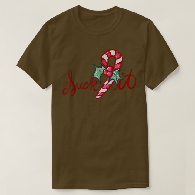 Sind zum Kotzen es Weihnachts Candy Cane T-Shirt (Design vorne)