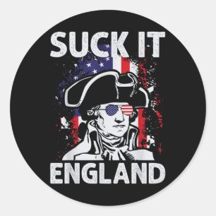 Sind zum Kotzen It England Funny 4. Juli Gedenktag Runder Aufkleber